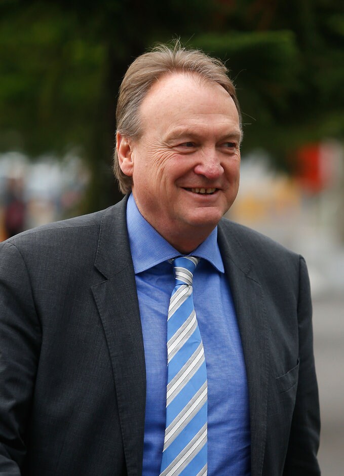 AFL 2013 Media - AFL Commission and Club Presidents Meeting 220813 Brian Cook of the Geelong Cats arrives for the AFL Commission and Club Presidents meeting at AFL House, Melbourne on August 22, 2013. (Photo: Lachlan Cunningham/AFL Media)